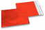 Rood gekleurde mat metallic folie enveloppen - 165 x 165 mm | Enveloppenland.be