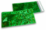 Groen holografisch folie enveloppen gekleurd metallic - 114 x 229 mm | Enveloppenland.be
