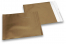 Brons gekleurde mat metallic folie enveloppen - 165 x 165 mm | Enveloppenland.be
