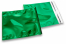 Groen gekleurde metallic folie enveloppen - 220 x 220 mm | Enveloppenland.be