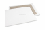 Bordrug enveloppen - 450 x 600 mm, 120 gr wit kraft voorzijde, 700 gr grijs duplex achterzijde, ongegomd / geen stripsluiting | Enveloppenland.be