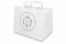 Papieren take away tassen - wit + snacks | Enveloppenland.be