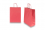 Papieren draagtassen gedraaide handgreep - rood, 260 x 120 x 350 mm, 90 gr | Enveloppenland.be