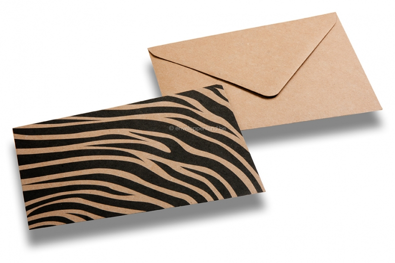 Decoratieve kraft enveloppen - zebra