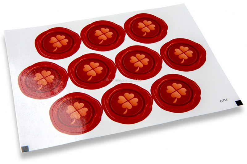 Sluitzegels party - klavertje vier