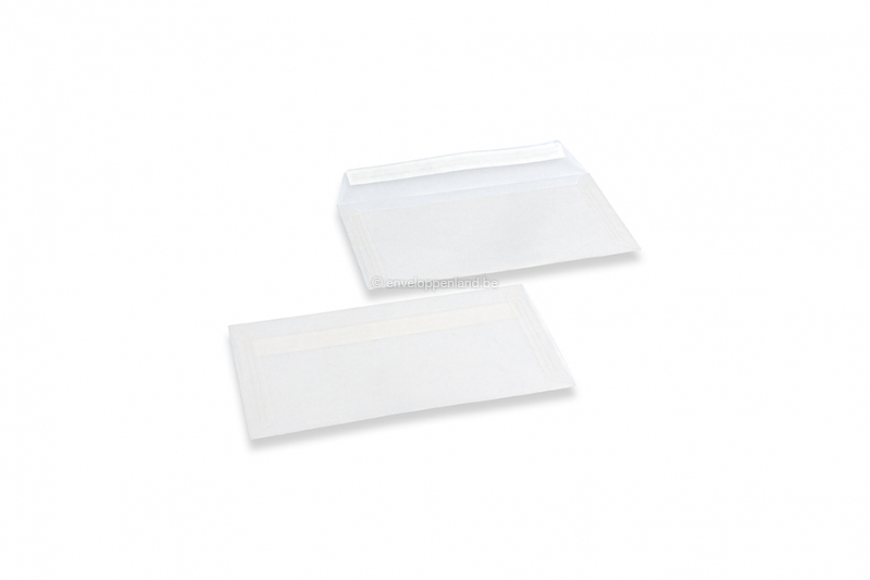 Witte transparante enveloppen - 110 x 220 mm