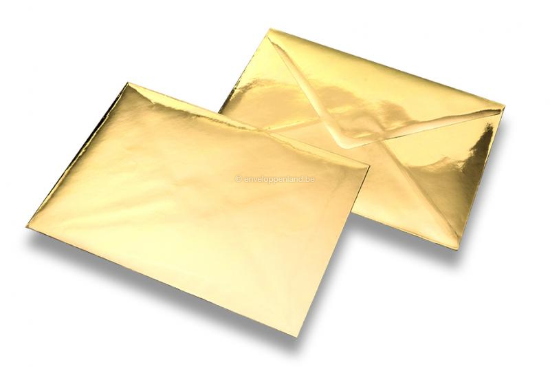 Goud metallic glanzende enveloppen