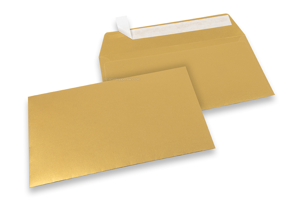 162 x 229 mm - Goud metallic gekleurde enveloppen papier