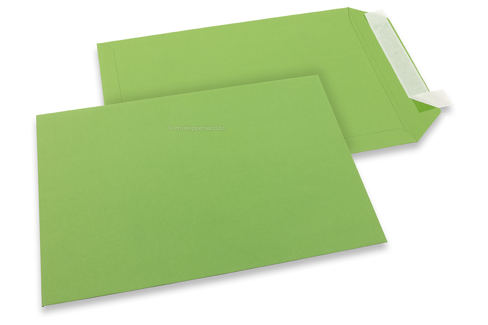 229 x 324 mm - Appelgroen gekleurde enveloppen papier