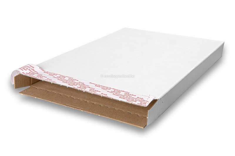 Postdozen met plakstrip - wit