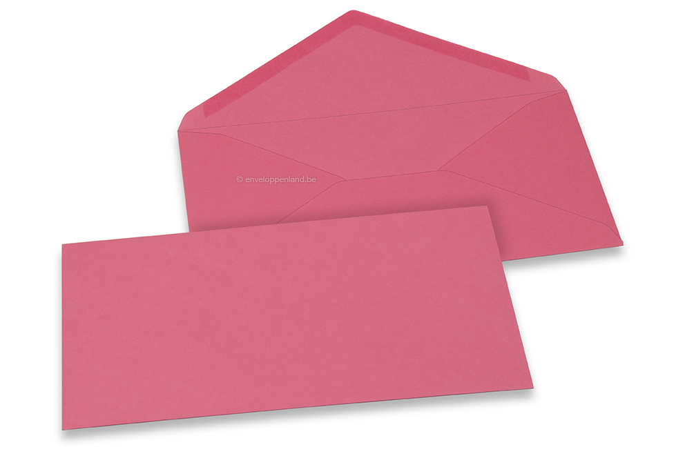 Wenskaart enveloppen gekleurd - roze, 110 x 220 mm