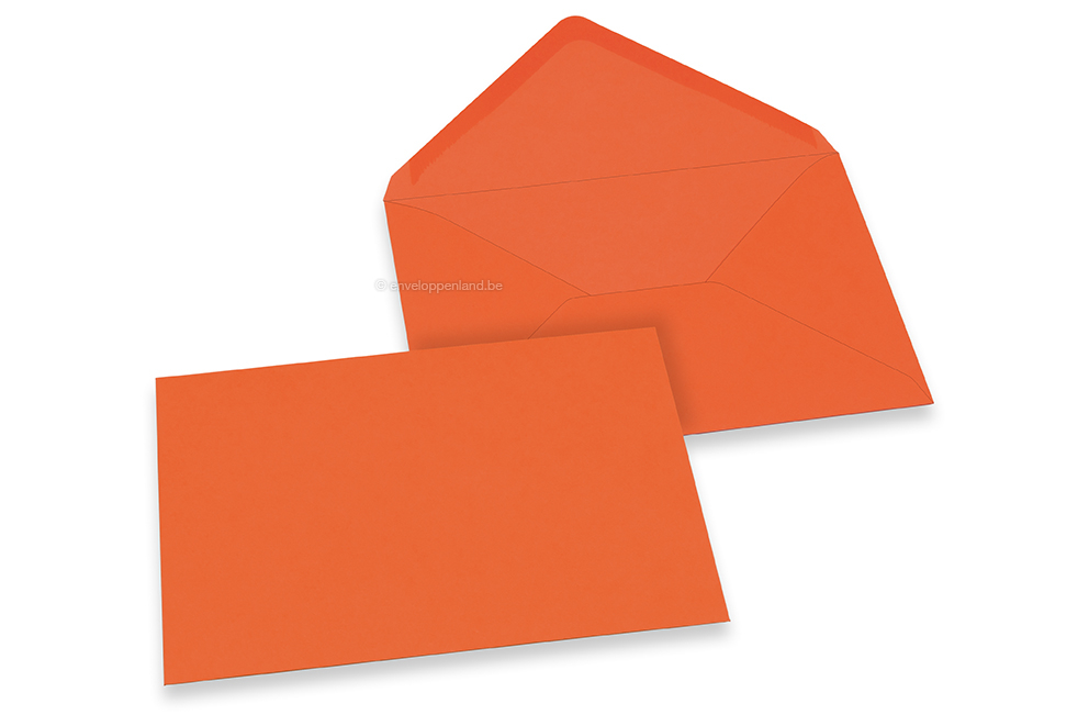 Wenskaart enveloppen gekleurd - oranje, 125 x 175 mm