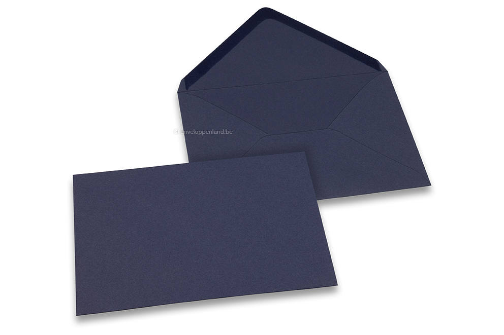 Wenskaart enveloppen gekleurd - donkerblauw, 125 x 175 mm