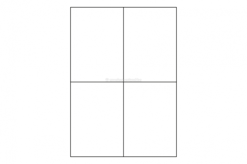 Etiketten voor laserprinters (wit) - 4 stuks per vel