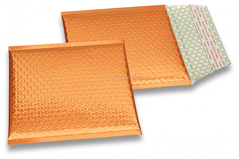 Luchtkussen enveloppen ECO metallic - oranje 165 x 165 mm