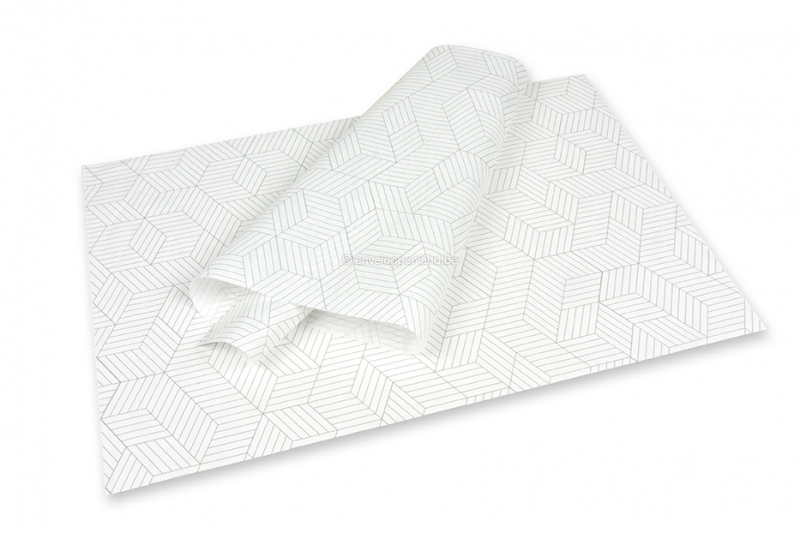 Vloeipapier - kubussen zwart