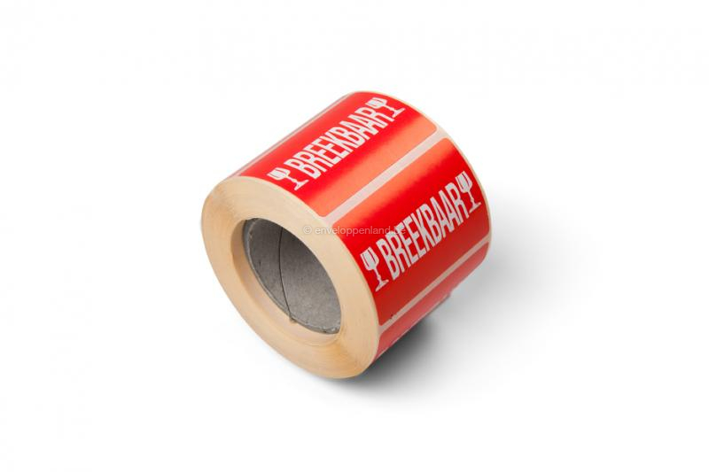 Logistieke etiketten - Breekbaar: tekst - 60 x 40 mm