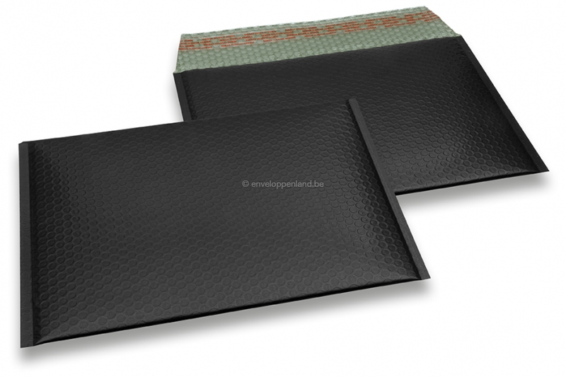 Luchtkussen enveloppen ECO mat metallic - zwart 235 x 325 mm