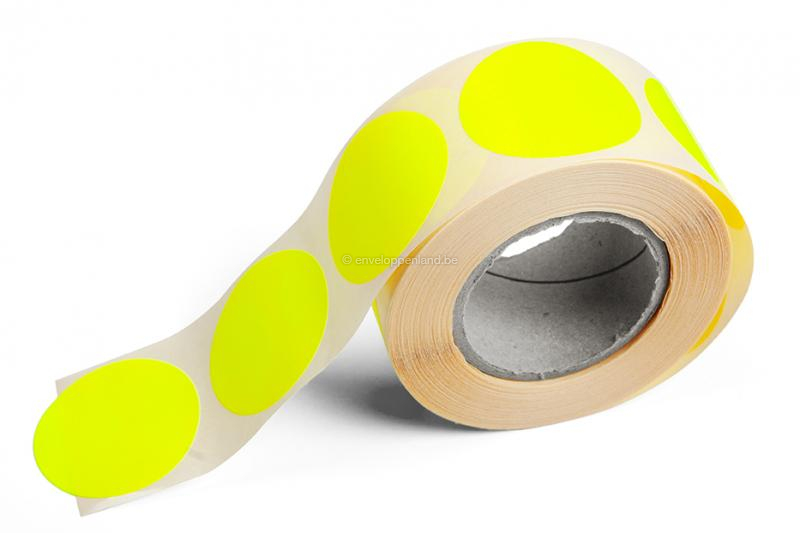 Etiketten gekleurd rond - Geel