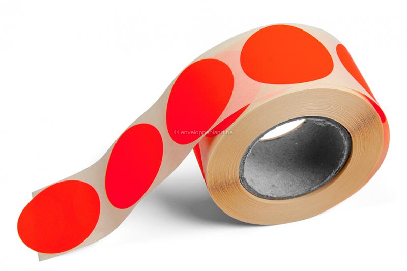 Etiketten gekleurd rond - Rood