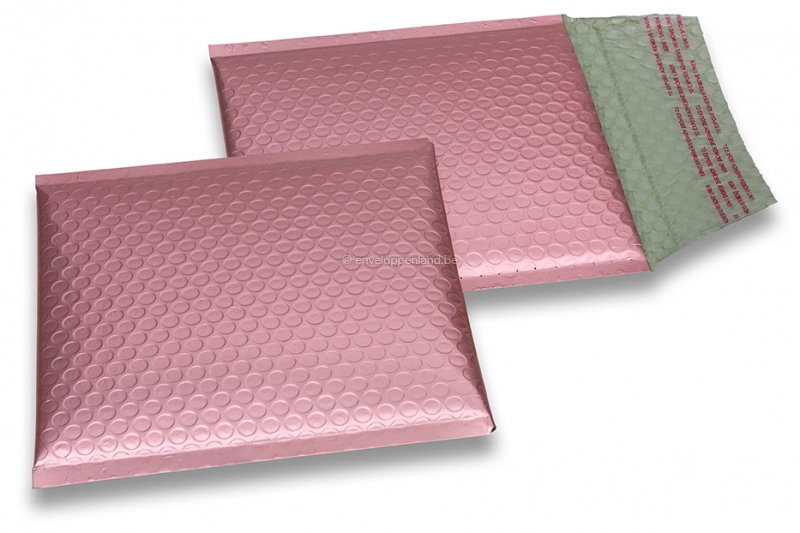 Luchtkussen enveloppen ECO mat metallic - rosé goud 165 x 165 mm
