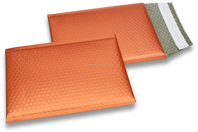 Luchtkussen enveloppen ECO mat metallic - oranje 180 x 250 mm