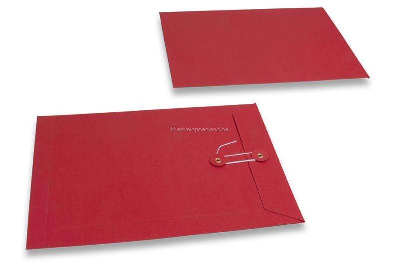 Enveloppen met Japanse sluiting - 229 x 324 mm, rood