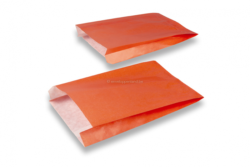 Cadeauzakjes gekleurd papier - oranje, 150 x 210 x 40 mm