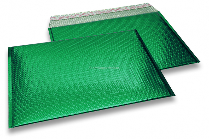 Luchtkussen enveloppen ECO metallic - groen 320 x 425 mm
