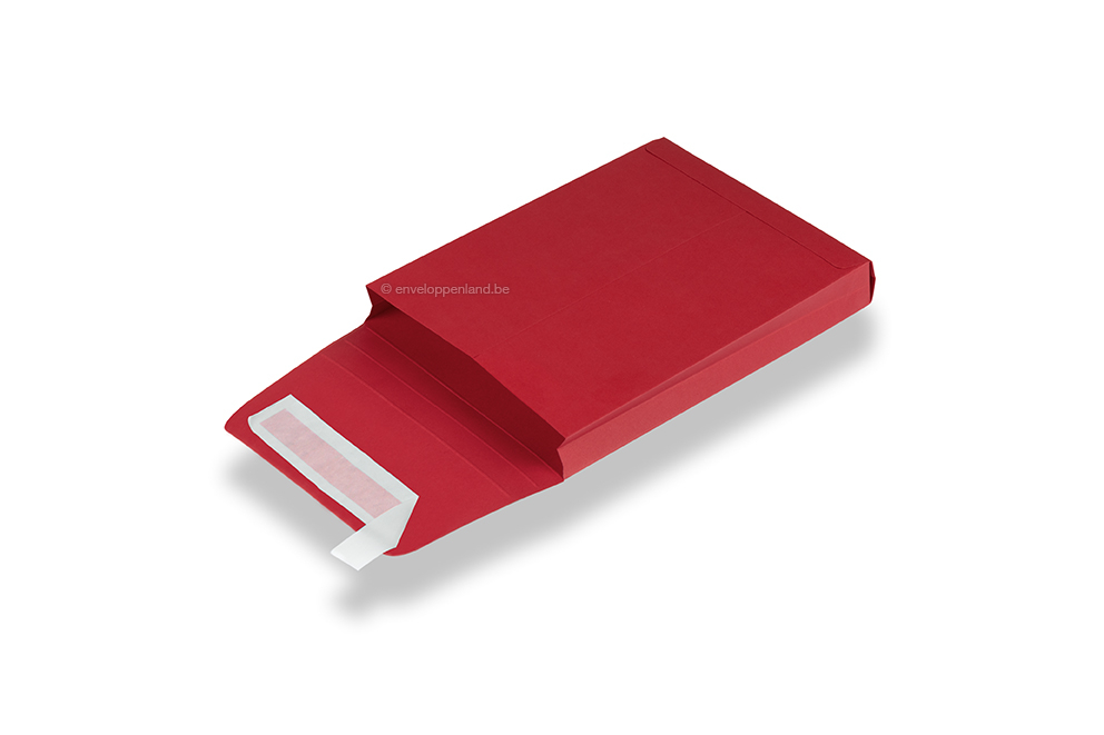 Harmonica enveloppen gekleurd - rood, 114 x 162 x 25 mm