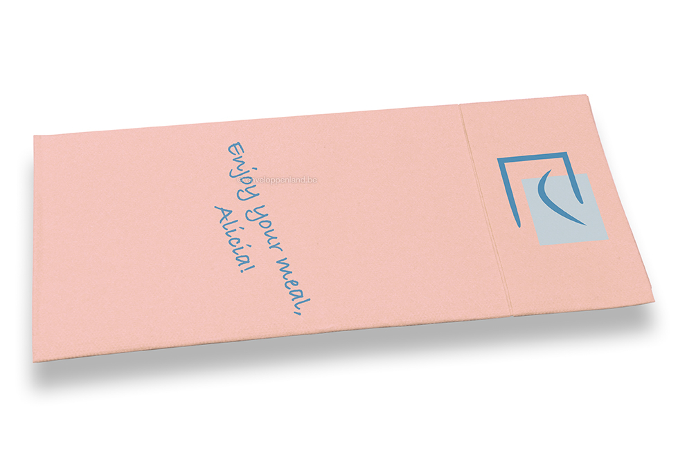 Airlaid servetten - roze met print (voorbeeld) | Enveloppenland.be