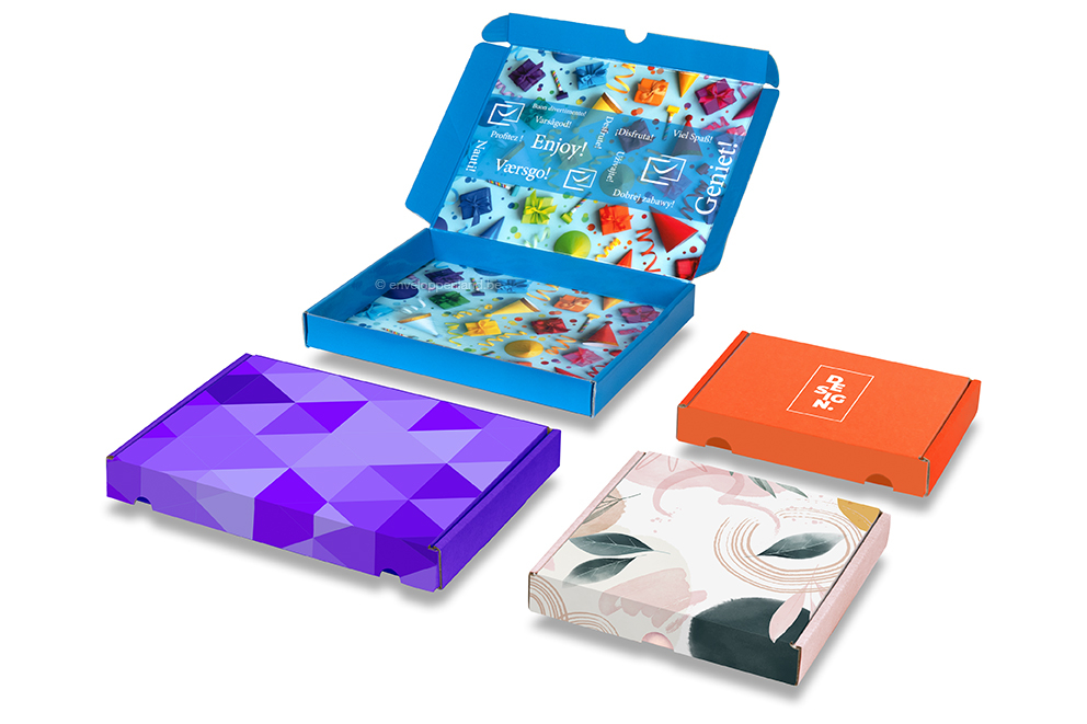 Bedrukte postdozen - voorbeelden