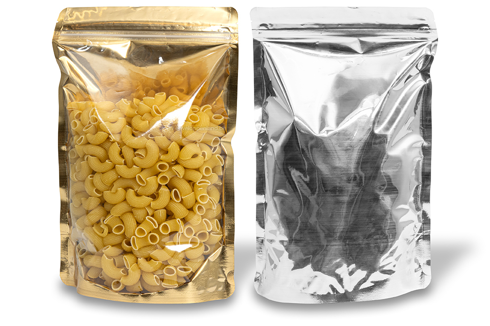 Stazakken metallic transparant - goud metallic, 200 x 300 x 100 mm - 1800 ml